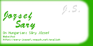 jozsef sary business card